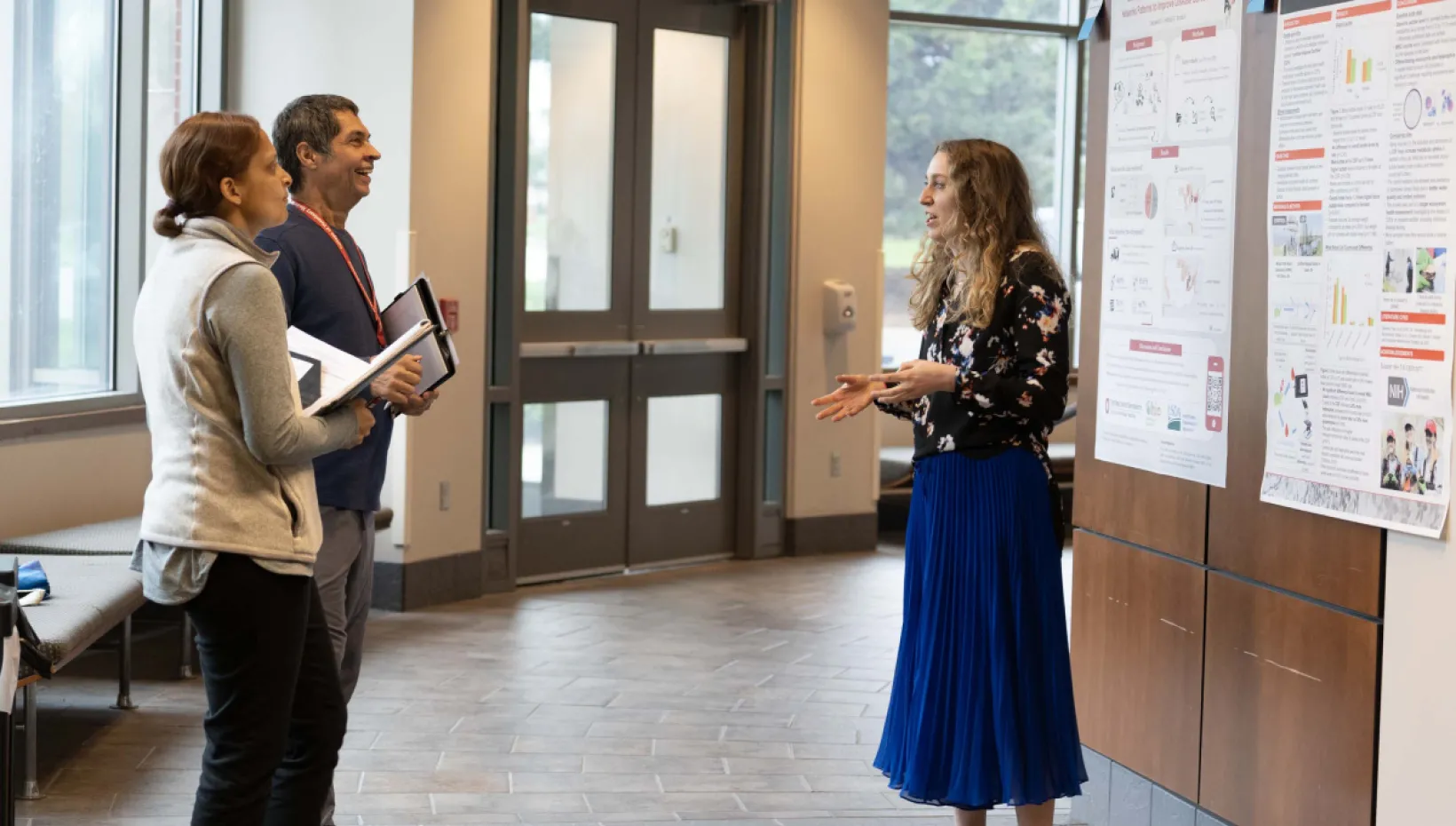 students present to faculty at research day