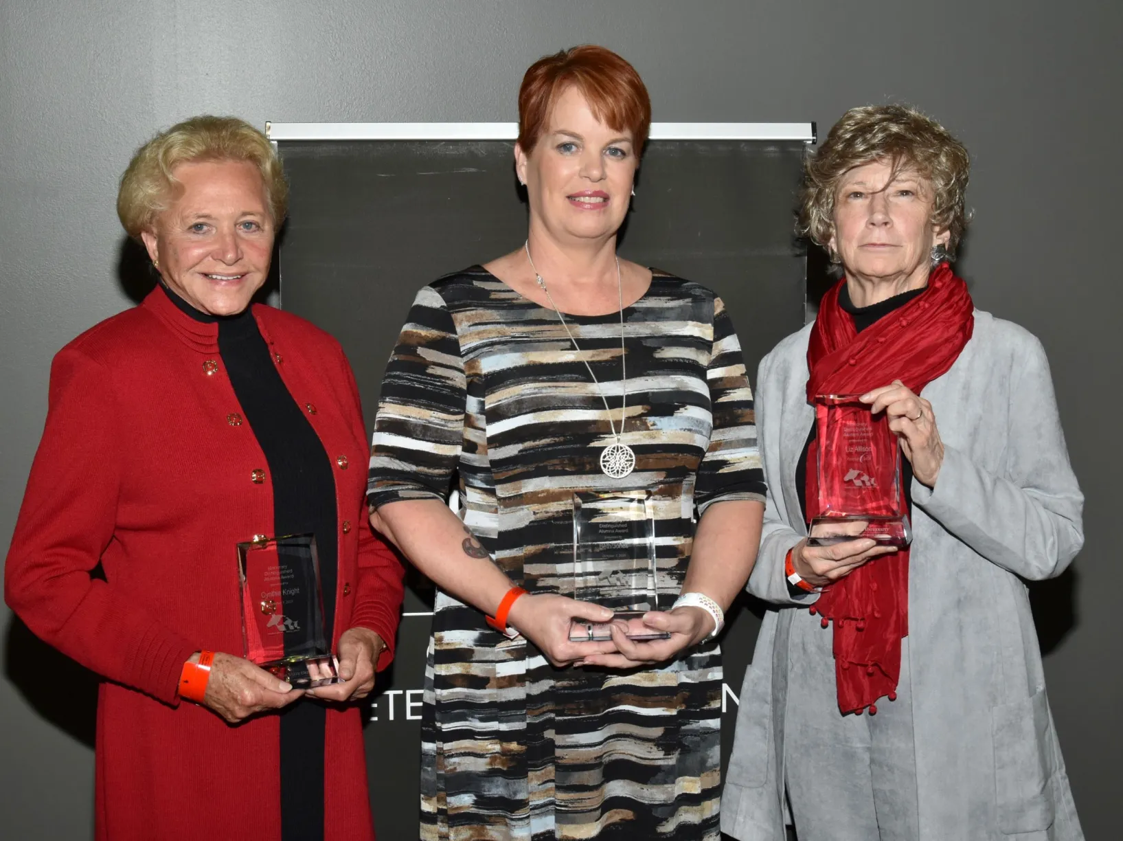 Three award recipients of the Honorary Distinguished Alumni award