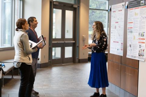 students present to faculty at research day
