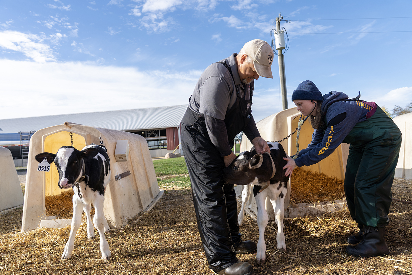 Eric Gordon, Brooke Bockey with calf