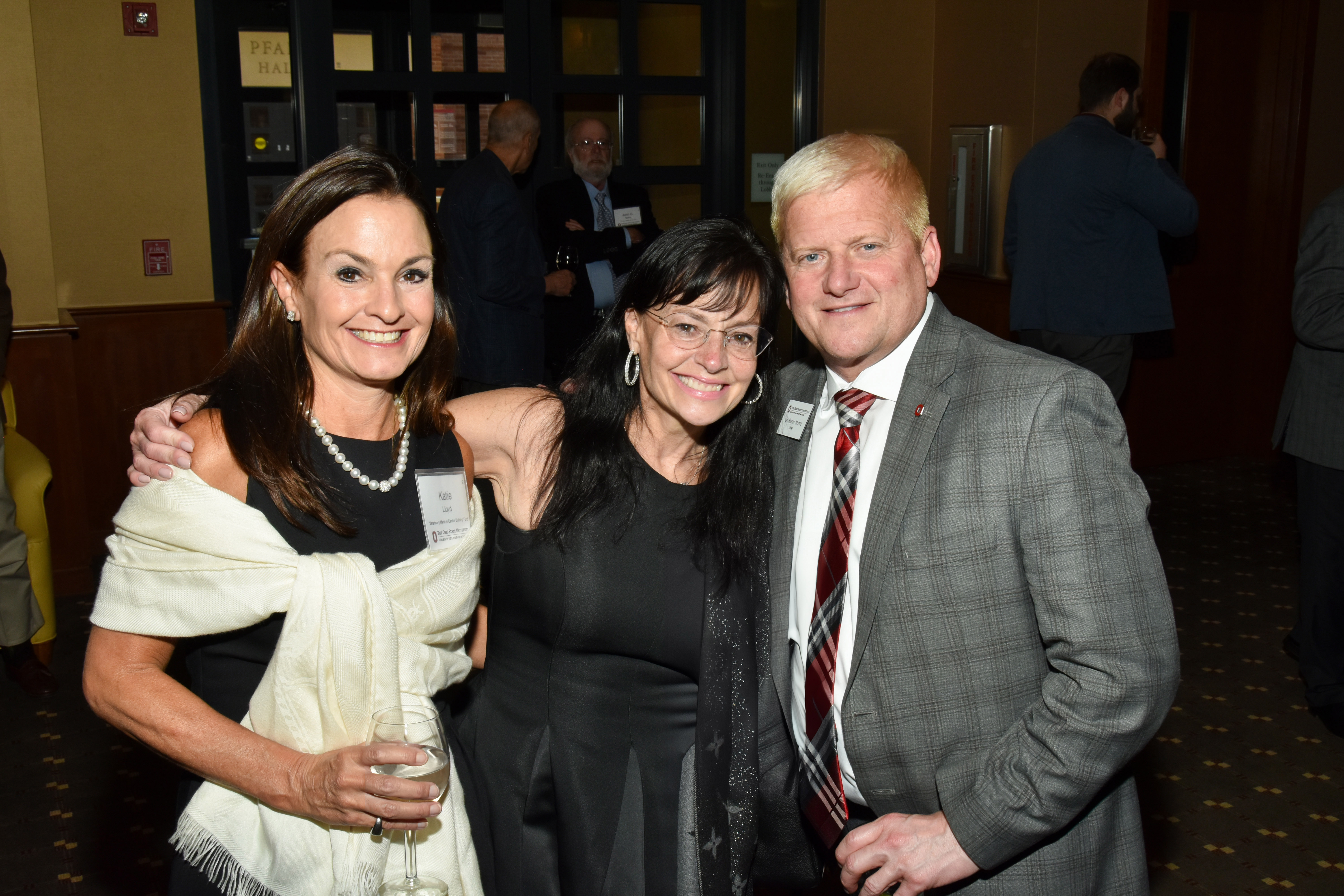 (from left) Katie Wolfe Lloyd, Rita Wolfe, Dean Rustin Moore