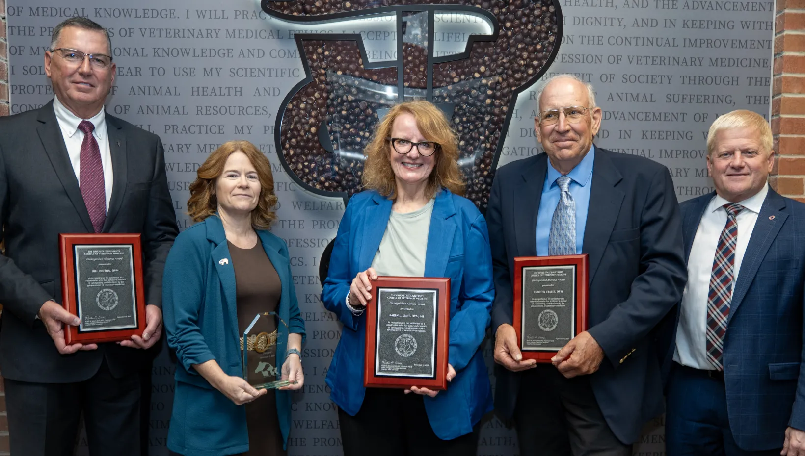 photo of honorees Bill Minton Cheryl Karen Cline Tim Trayer Dean Rustin Moore