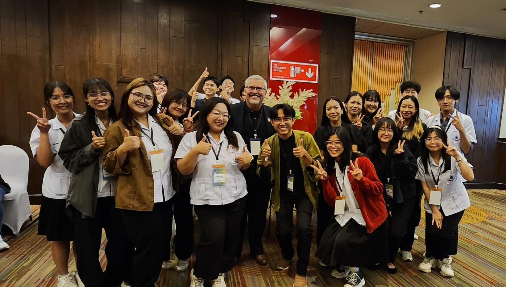 Working with veterinary students at the Faculty of Veterinary Medicine, Khon Kaen University (VMKKU), Thailand, during a workshop focused on aligning the veterinary curriculum with WAH Day 1 Competencies.