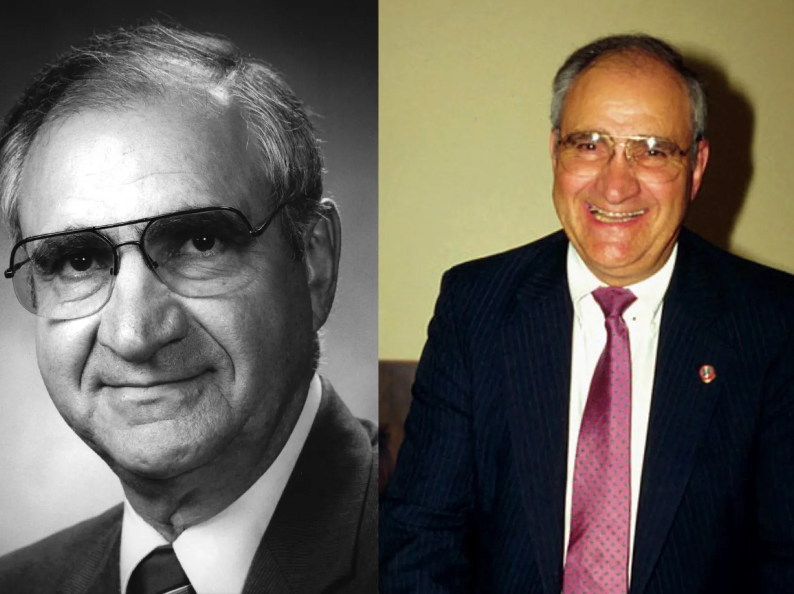 Composite of two photos of Milt Wyman