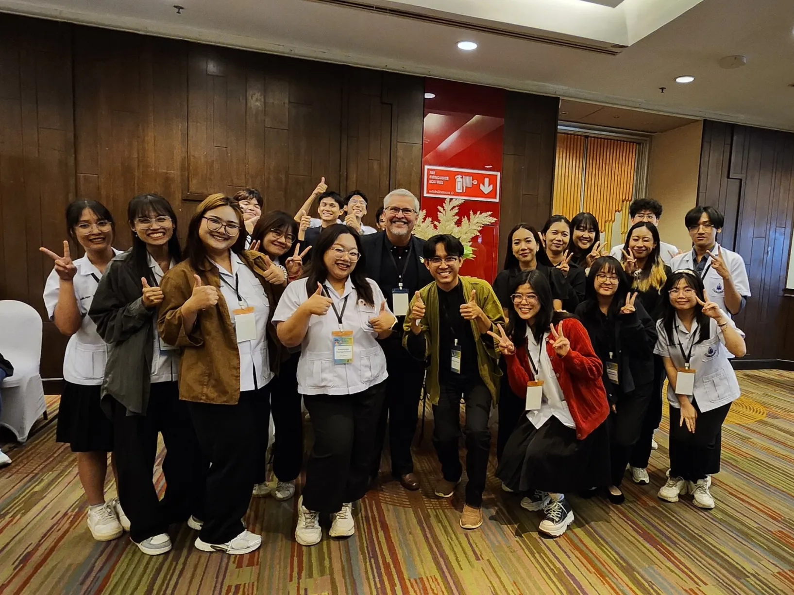 Working with veterinary students at the Faculty of Veterinary Medicine, Khon Kaen University (VMKKU), Thailand, during a workshop focused on aligning the veterinary curriculum with WAH Day 1 Competencies.