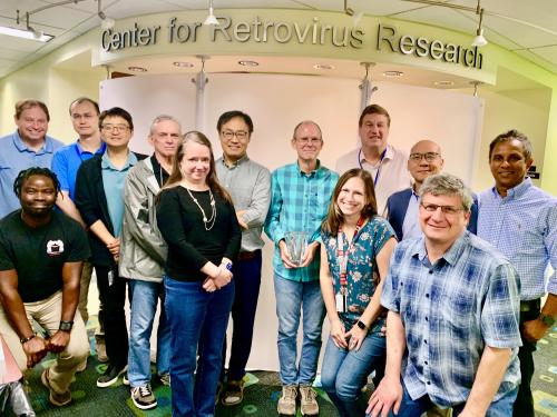 Group photo of Center for Retrovirus Research members