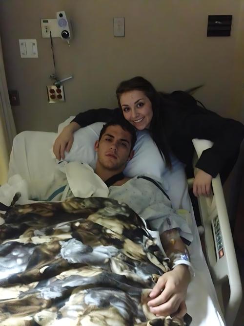 Shadow montag in the ICU with his sister dallas after suffering a TBI