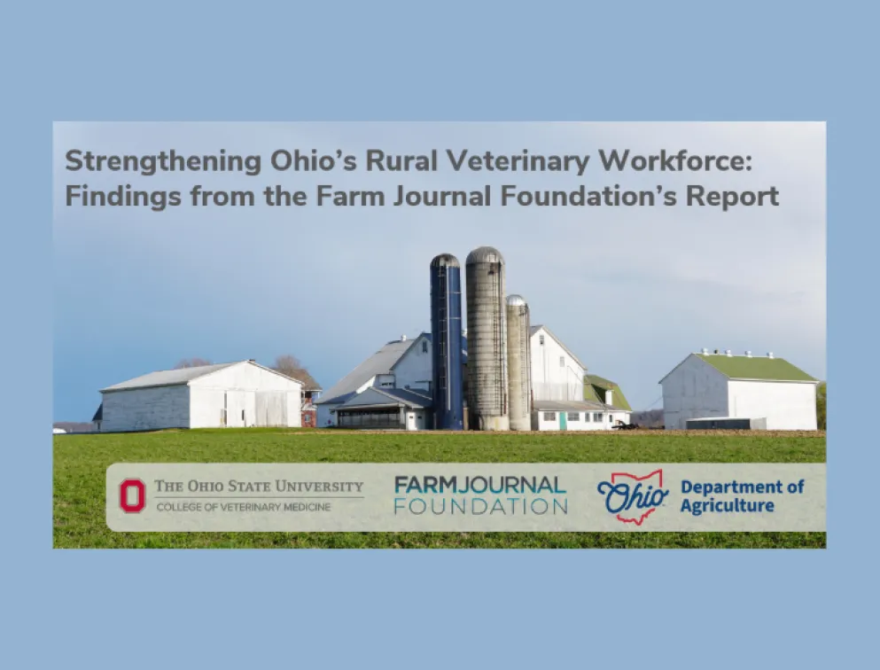 Cover image for the FJF Report Webinar: Strengthening Ohio's Rural Veterinary Workforce