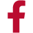 facebook logo in red